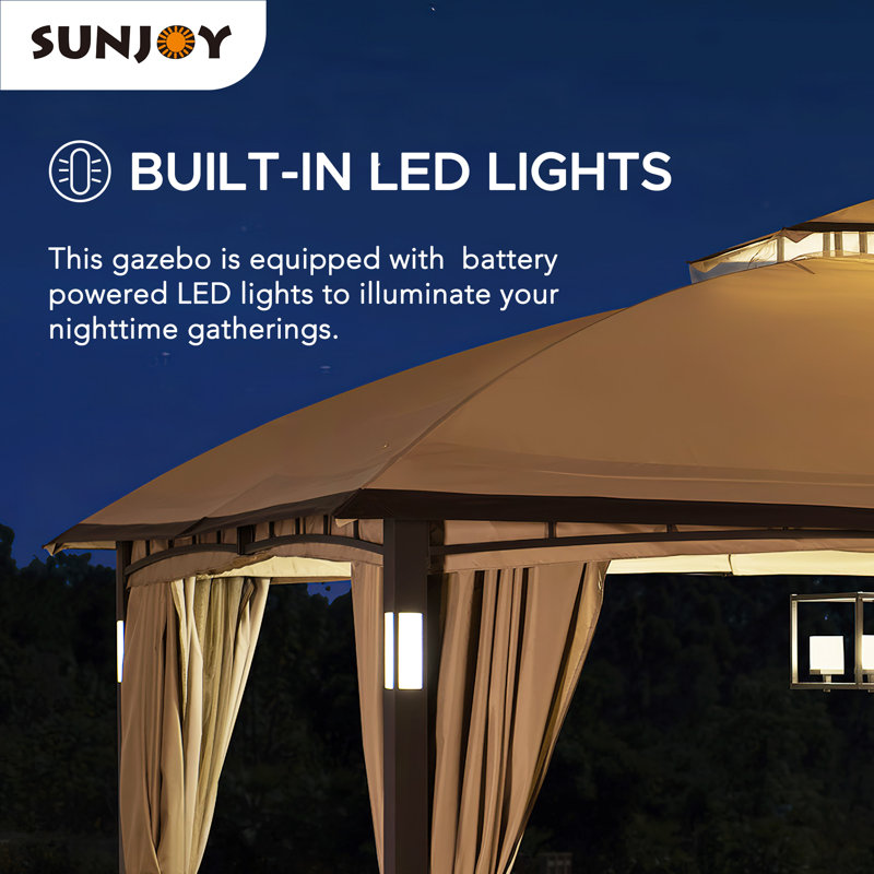 Sunjoy Moorehead 13 Ft. W x 11 Ft. D Steel Patio Gazebo & Reviews Wayfair